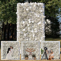 Artificial Flower Wall Panels, Luxury 5D Silk Babybreath Backdrop Decor by Unknown