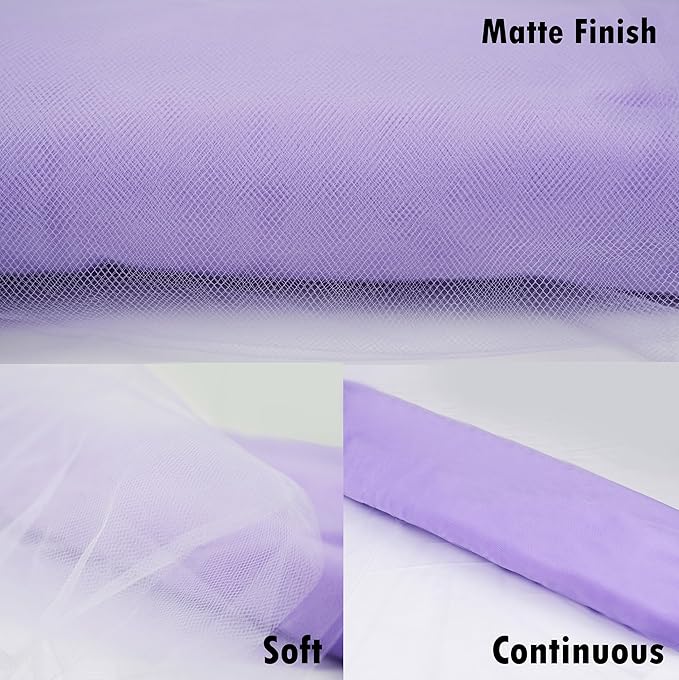 Craft And Party, Lavender Fabric Tulle Roll 54 Inch by 40 Yards Fabric Tulle - Image 4