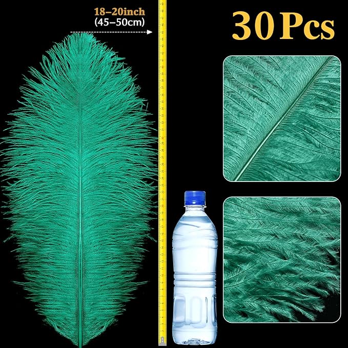 Retrowavy 30 Pcs 18-20 Inch Large Natural Ostrich Feathers Bulk - Image 2