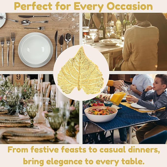 Elegant Handcrafted Leaf Napkin Rings - Image 5