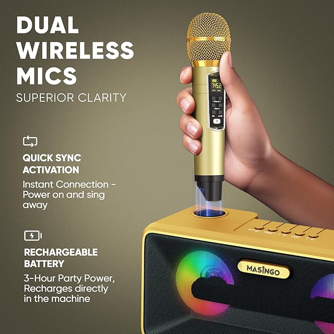 MASINGO Karaoke Machine for Adults and Kids - Image 3