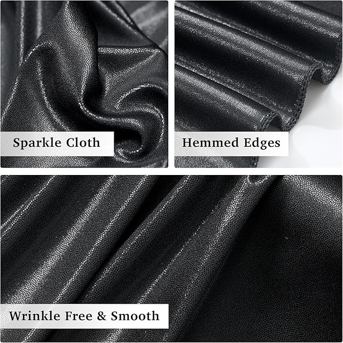 30ftx10ft Black Sequin Backdrop Curtain - Image 3