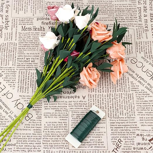 4 Rolls Green Floral Wire - Image 4
