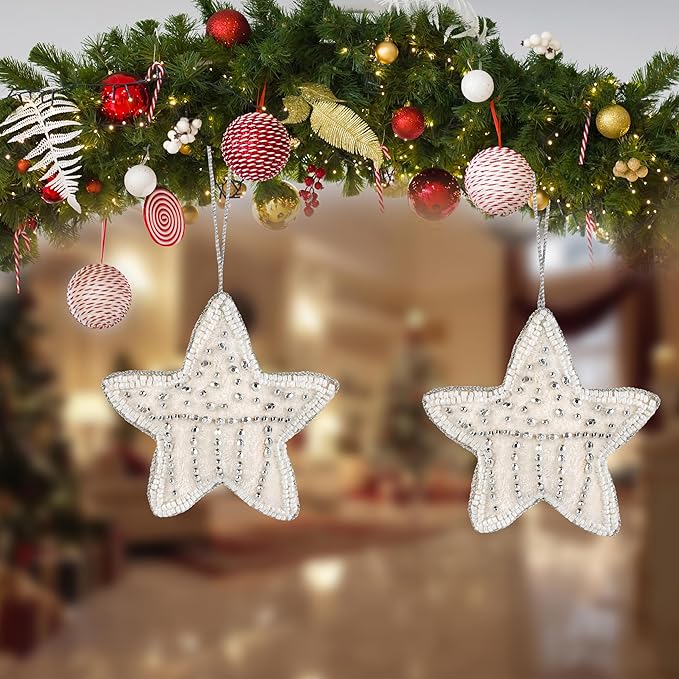 Beaded Star Hanging Ornaments - Image 8
