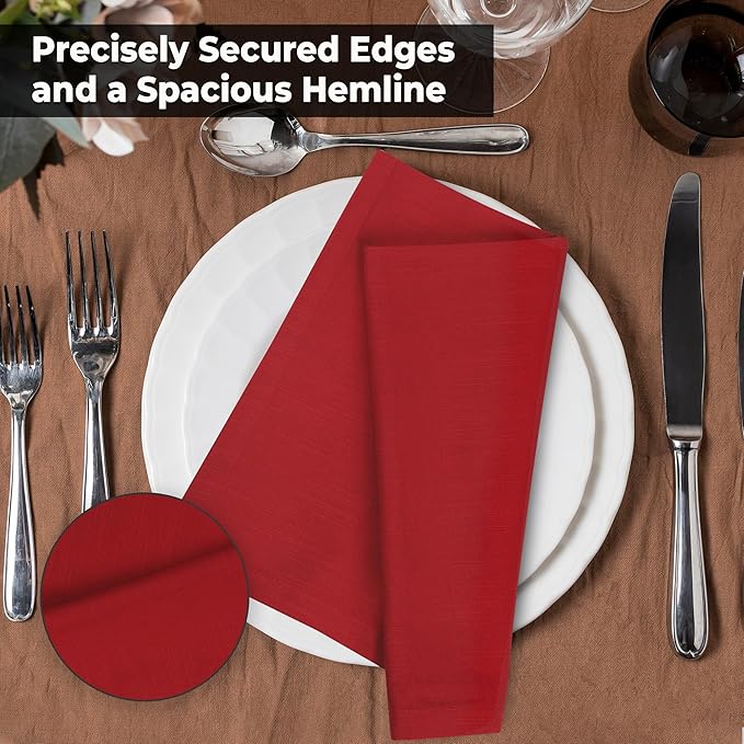 Urban Villa Cloth Napkins 100% Cotton Slub Absorbent Dinner Napkins Oversized - Image 7