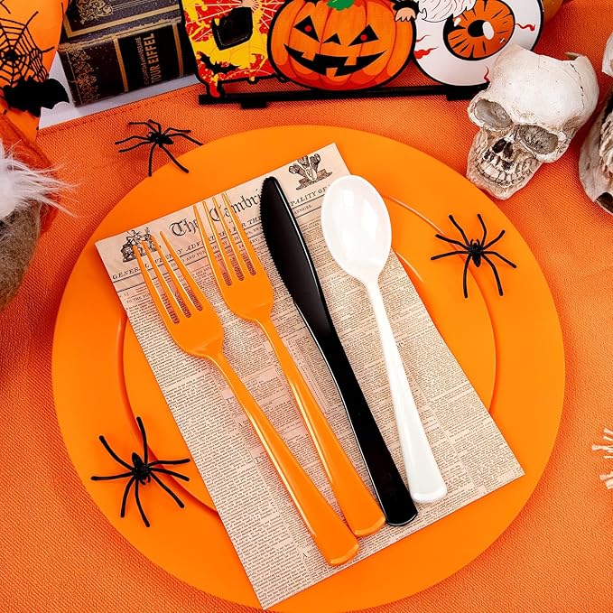 NOCCUR 180PCS Halloween Plastic Silverware Set - Image 5