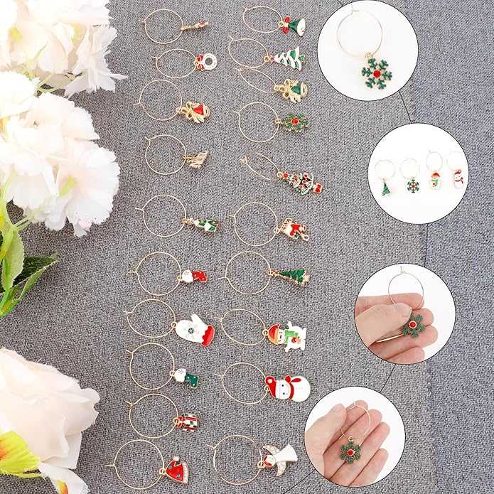 Wine Glass Charms Wine Charms for Stem Glasses Glass Markers Identifiers Tags - Image 4