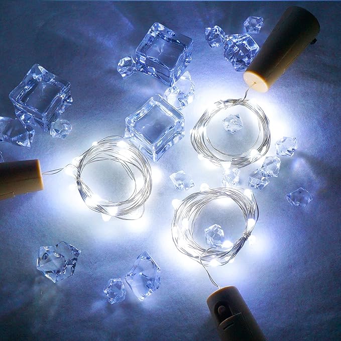 20 LED Wine Bottle Lights with Cork, 15 Pack Battery Operated Cork Shape Fairy - Image 8