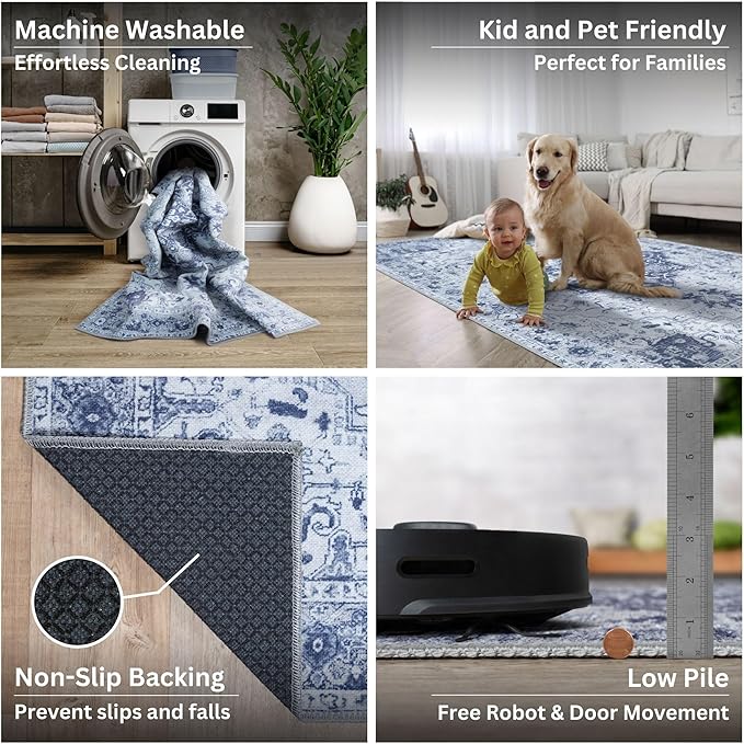 Bloom Rugs Washable Non-Slip 8' x 10' Rug - Image 4