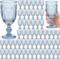 60 Pack Plastic Goblets 10oz Upgrade Vintage Water Goblet Plastic Wine Glasses by Wiwiqing
