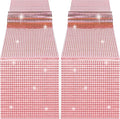 Durony 2 Pack Disco Table Runner 11 x 108 Inch Mirror Rose Gold Glitter Foil by durony