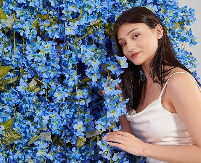 Flower Garland, Artificial Hydrangea Vine Flowers, Hanging Fake Hydrangeas Vine - Image 5