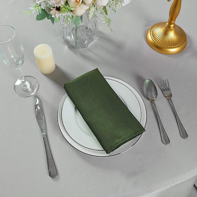 Cloth Napkins 20x20 inch Washable Polyester Dinner Napkins Soft Table Napkins - Image 7