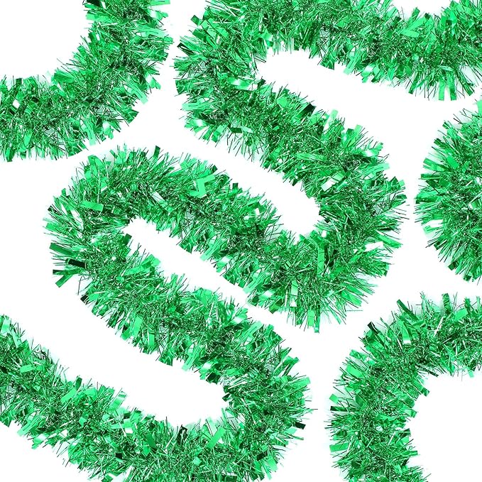 72 Feet Christmas Tinsel Garland Shiny Metallic Tinsel Twist Garland Streamers - Image 3