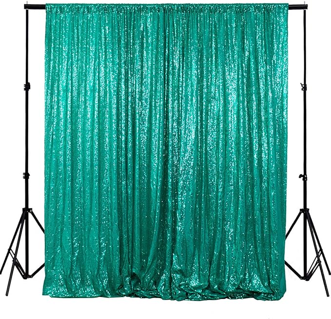 ShinyBeauty Premium Sequin Photography Backdrop 4x7 FT -Green Glitter Fabric by ShinyBeauty