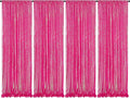 Iridescent Hot Pink Curtains Sequin Backdrop by QueenDream