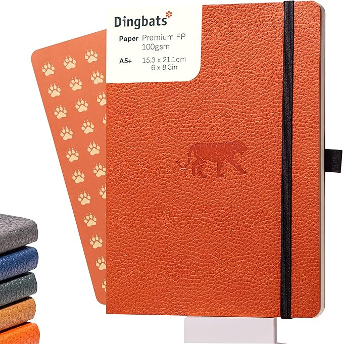 Dingbats A5+ Wildlife Notebook Journal Softcover, Cream 100gsm Ink-Proof Paper by DingbatsNotebooks