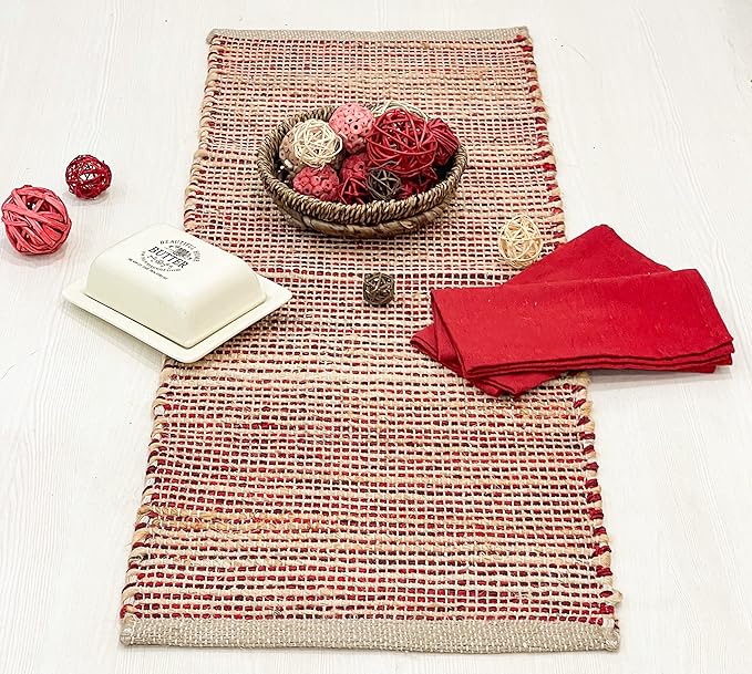 Chardin home Natural Jute Table Runner 13x48 Inch – Vintage Boho Rustic Table - Image 8