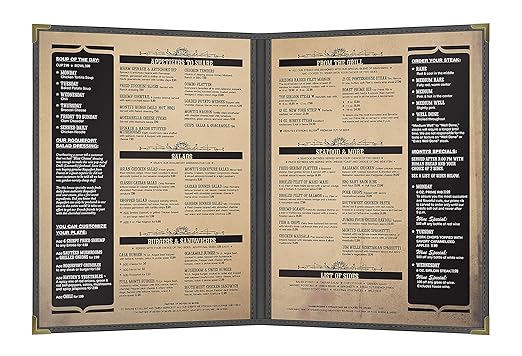 Goodsmart Pajco Style Restaurant Menu Covers – Pack of 10, Side-Loading Menu - Image 2