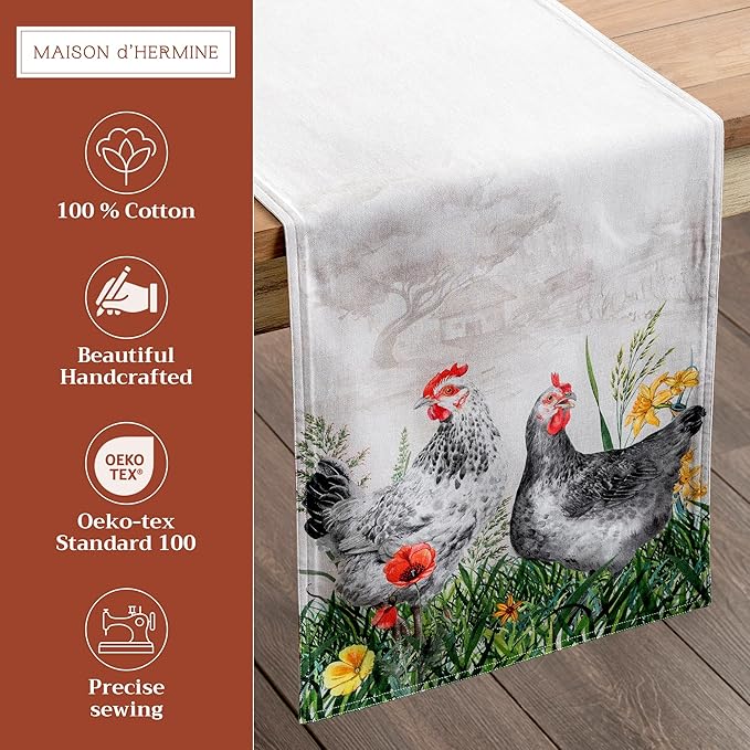 Maison d' Hermine Table Runner 100% Cotton Double Layer Table Runners 108 - Image 2