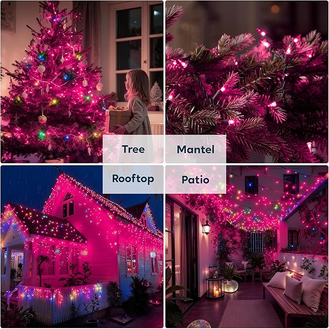 Joiedomi Pink Christmas String Lights - Image 8