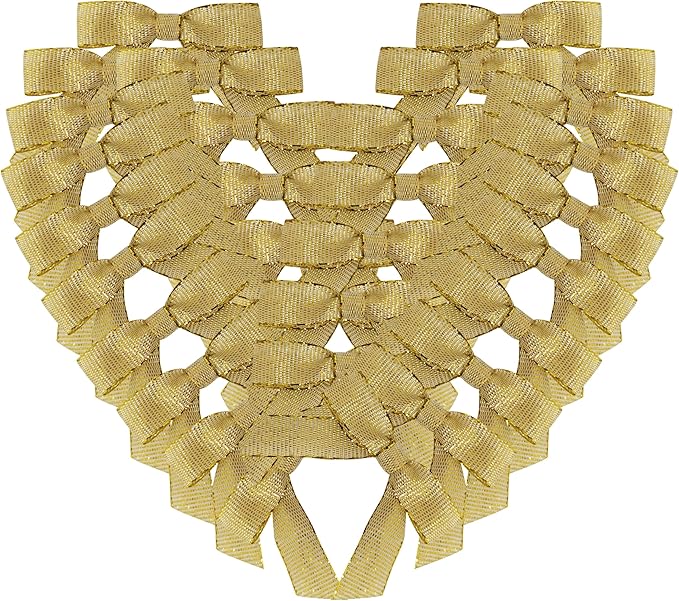 50pcs/pak 1-1/2" Mini Metallic Gold Ribbon Bows Without Twist Ties by Micomon