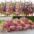 Artificial Flowers for Outdoors 24 Bundles, UV Resistant Colorful Fake Silk by LUOAIYI