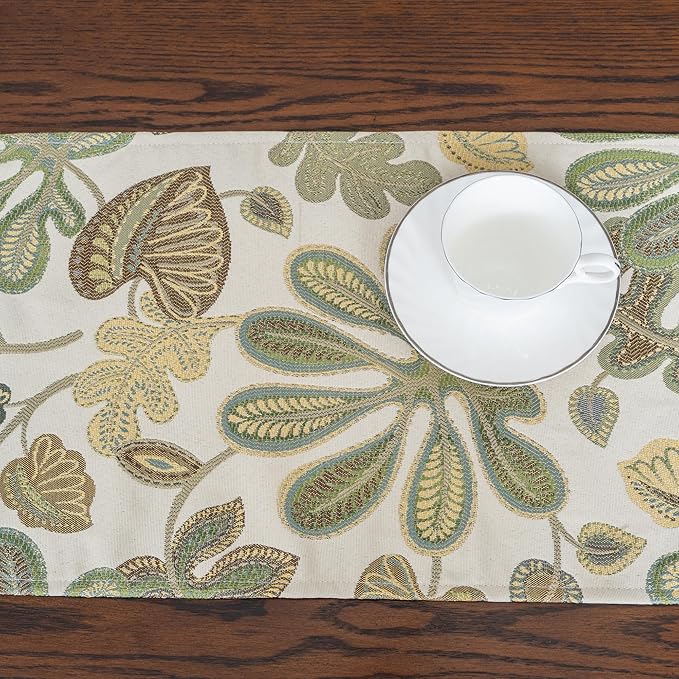 Mika Home Tropical Leaf Table Runner - Image 5