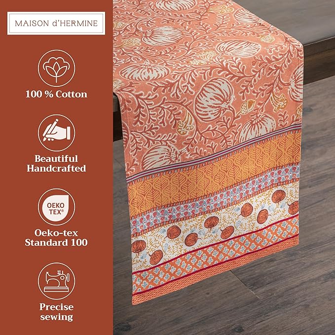 Maison d' Hermine Table Runner 100% Cotton Double Layer Table Runners 108 - Image 2