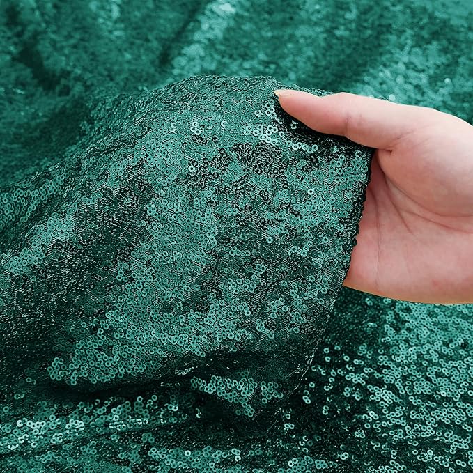 Sugargirl Dark Green Sequin Backdrop Curtain 4 Panels 2FTx8FT Glitter Dark - Image 5