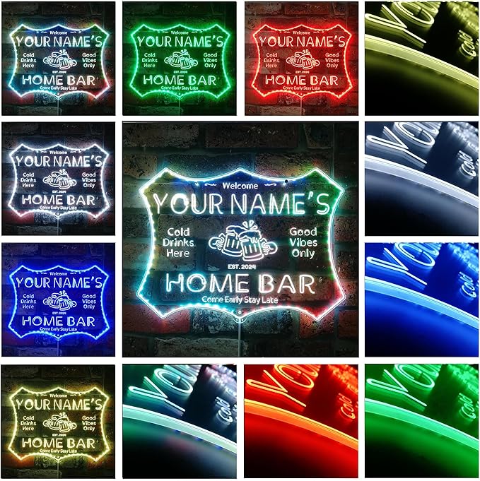 ADVPRO Personalized Your Name Home Bar RGB Dynamic Glam LED Sign - Image 3