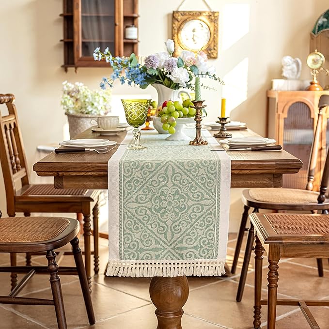 Table Runners 63 Inches, Waterproof Boho Table Runner - Image 6