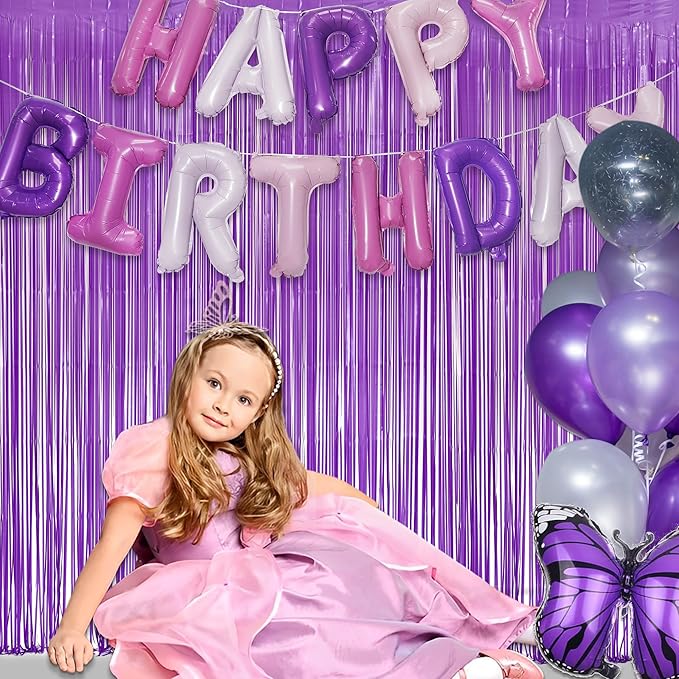 Purple Foil Fringe Party Backdrop - Image 3