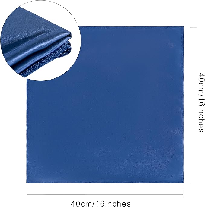 36 Pack Square Satin Dinner Napkins, 16x16 Inches Silky Soft Smooth Table Cloth - Image 5