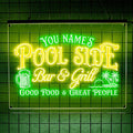 Personalized Pool Side Bar & Grill Neon Sign, Custom LED Light by LULMicaLedSign