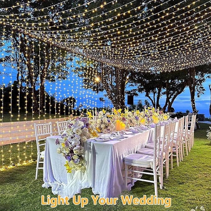 YEGUO 165ft 500 LED String Lights Outdoor Waterproof, 8 Modes Fairy Light - Image 8