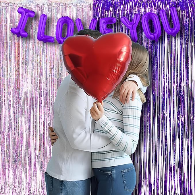 BRAVESHINE 1 Purple 1 Pink Streamers Party Photo Backdrop - Image 2