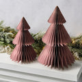 LampLust Pink Tree, 2 Pack Honeycomb Paper Trees 10 & 12 Inch, Winter by LampLust