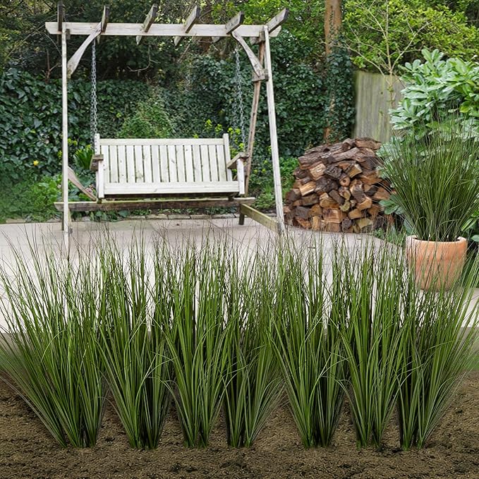 48PCS Fake Plants Artificial Wheat Grass Greenery Plastic Plants Fake Grass - Image 8