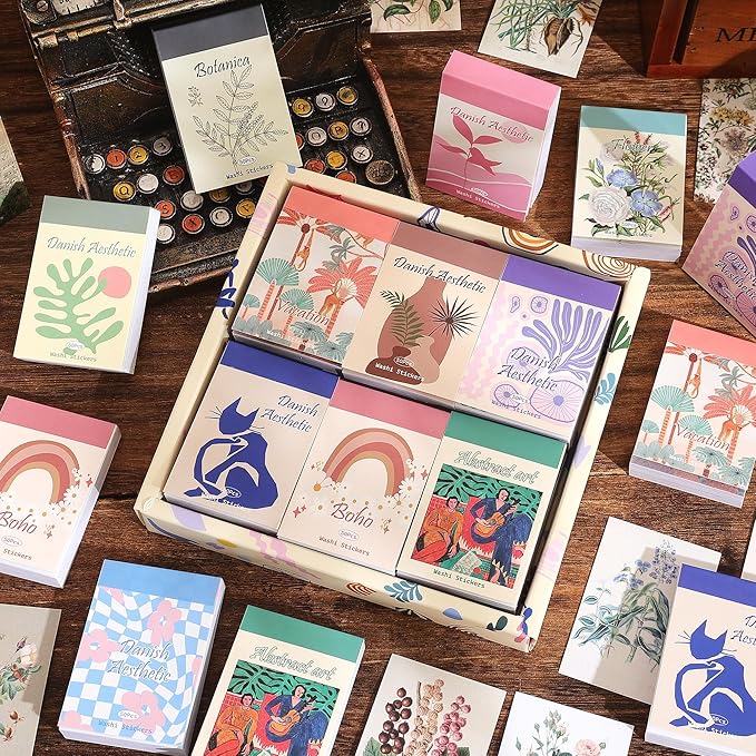 12 Sets 600 Sheets Washi Stickers - Image 6