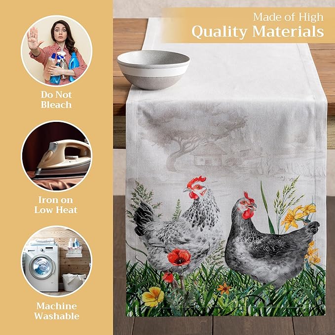 Maison d' Hermine Table Runner 100% Cotton Single Layer Table Runners 108 - Image 3