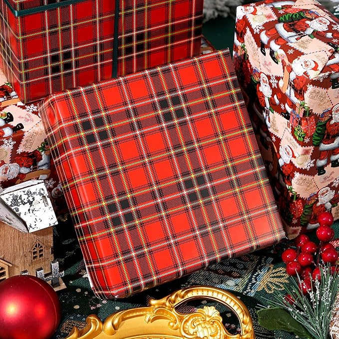 Ulmasinn Reversible Christmas Wrapping Paper Roll - Image 5