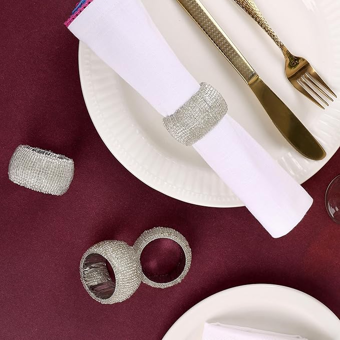 12 Pcs Beaded Napkin Rings - Image 8