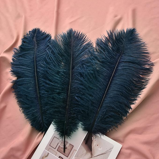 Ballinger Navy Blue Ostrich Feathers Plumes - Image 6