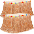 Hawaiian Themed Party Decorations, 108 X 29.5" Table Skirt Flower Tropical Hula by Huskein