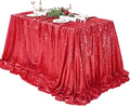 QueenDream Red Sequin Decorative Party Tablecloth: Large Shimmer Dessert Table by QueenDream