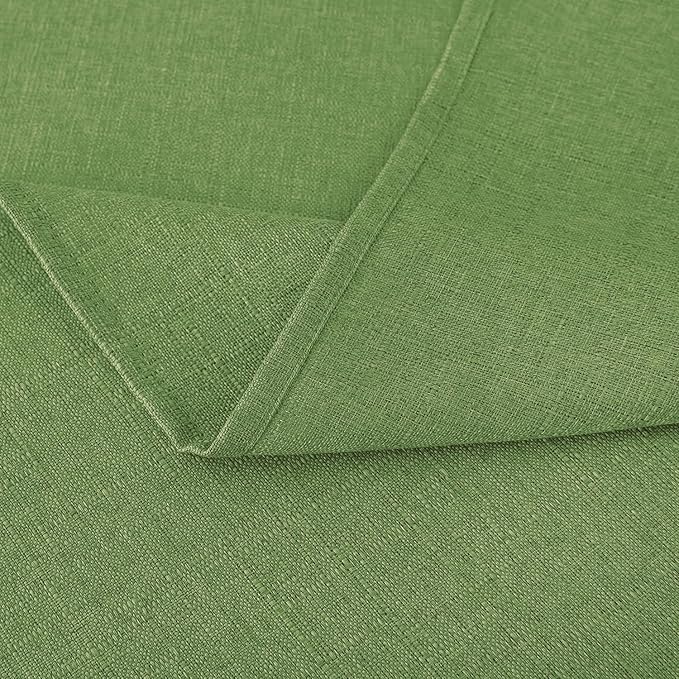 NLMUVW Olive Green Linen Tablecloth Square Tables, Water Resistant Textured - Image 5