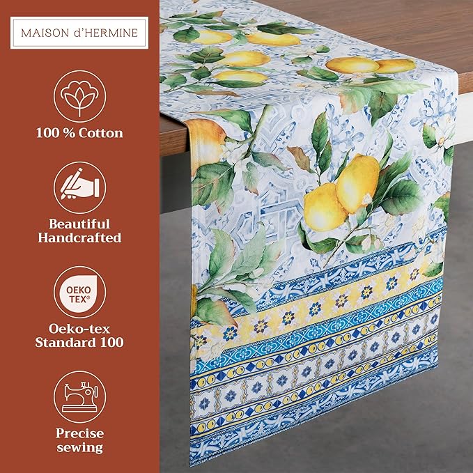 Maison d' Hermine Table Runner 100% Cotton Double Layer Table Runners 72 inches - Image 2