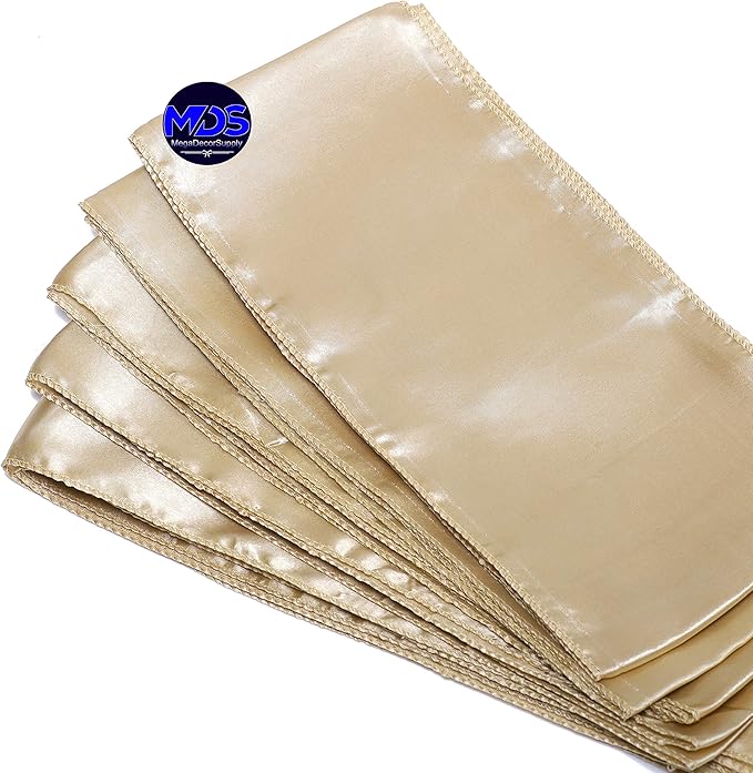 MDS Pack of 50 PCS Satin Chair Sashes Charmeuse Sateen Dining Chair Bows Ribbon - Image 5