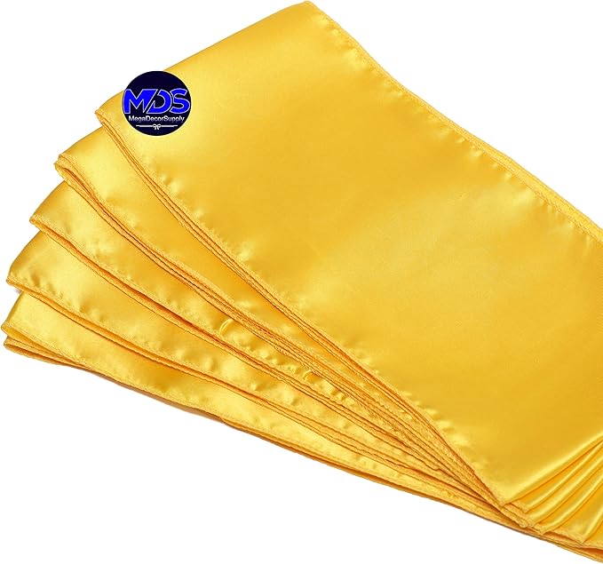 MDS Pack of 50 PCS Satin Chair Sashes Charmeuse Sateen Dining Chair Bows Ribbon - Image 5